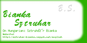bianka sztruhar business card